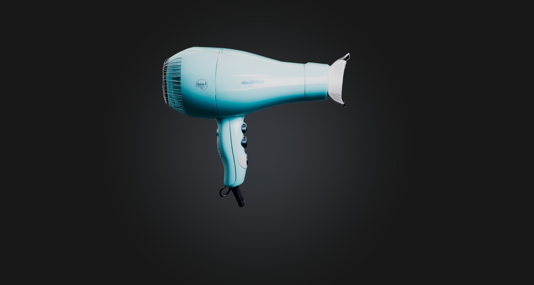 hair dryer  Low-poly 3D model_5