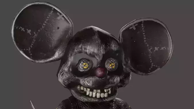 Mechanical Mouse Low-poly 3D model
