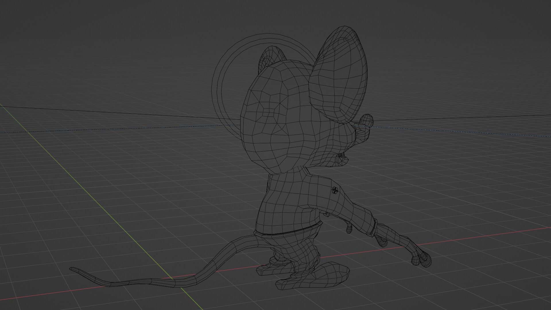 Mechanical Mouse Low-poly 3D model_5