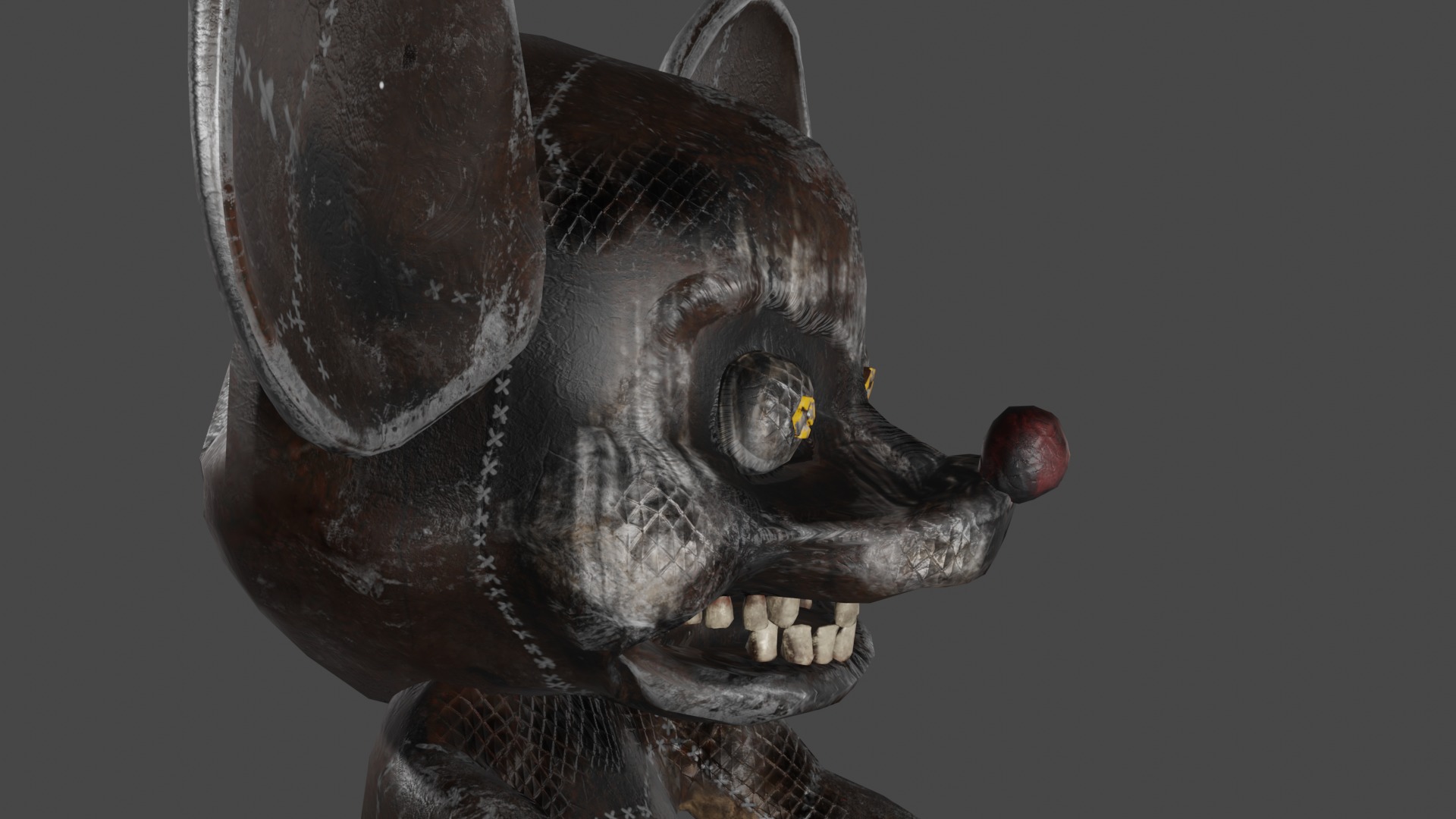 Mechanical Mouse Low-poly 3D model_8