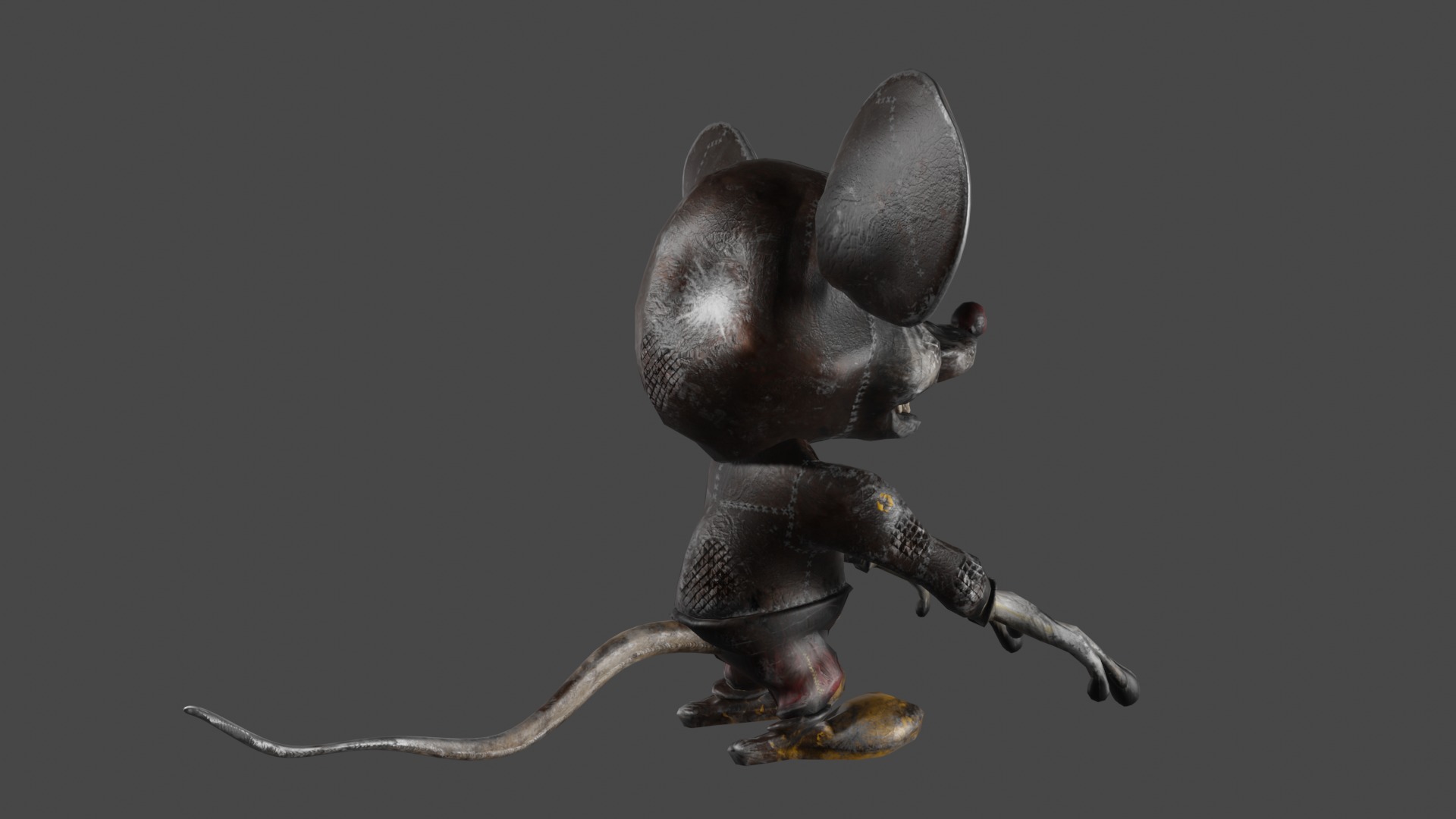 Mechanical Mouse Low-poly 3D model_6