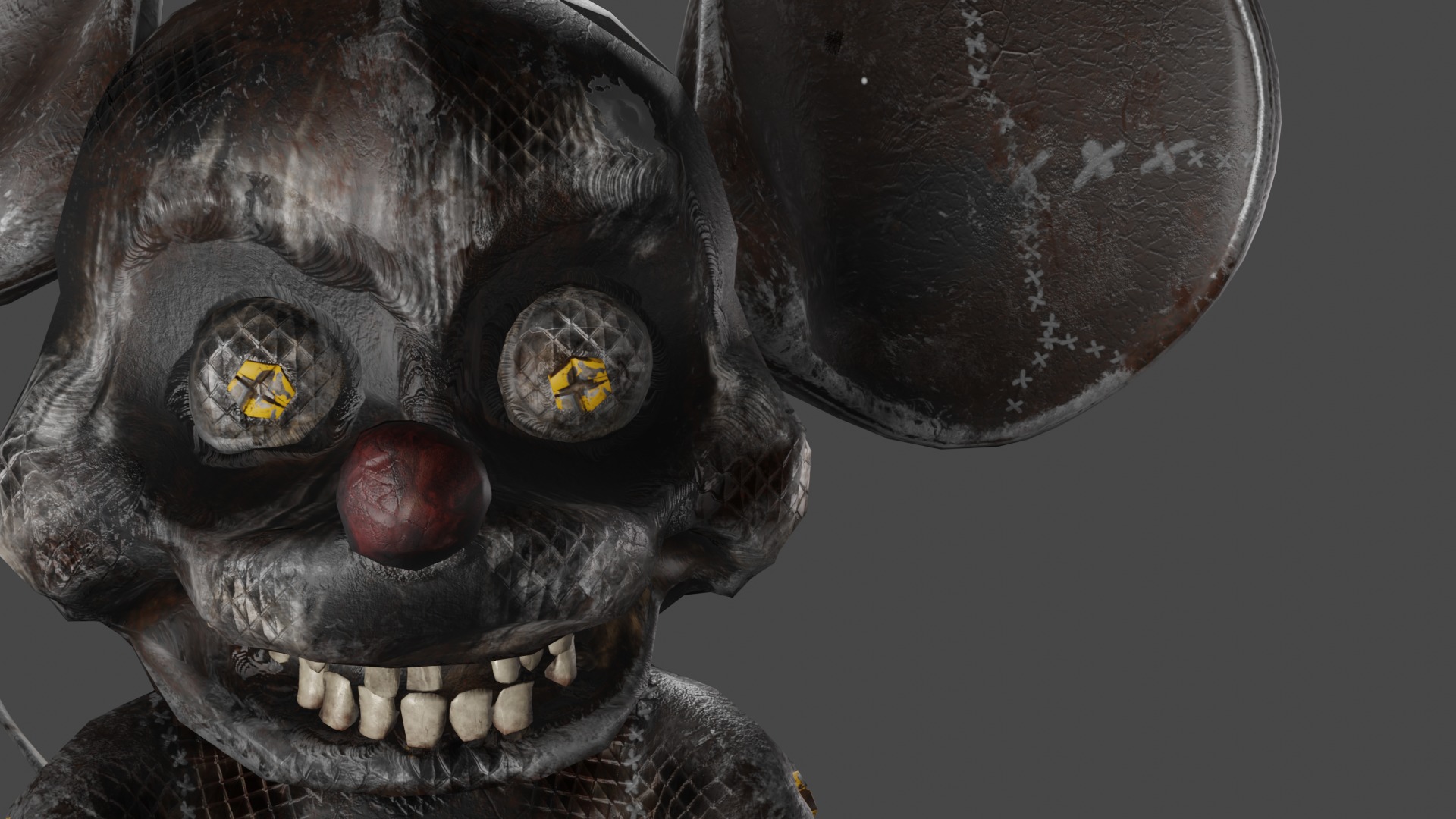 Mechanical Mouse Low-poly 3D model_4