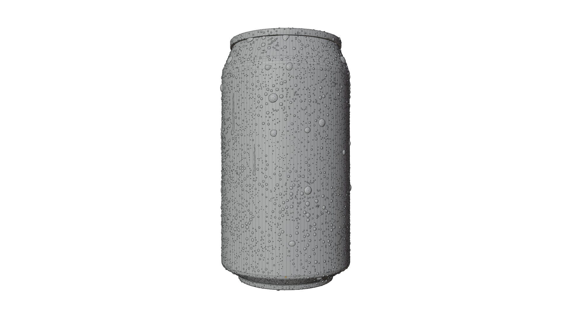 Regular 355ml Beverage Can Open and Closed Tabs with Droplets Low-poly 3D model_12