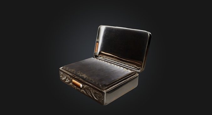 cigarette case  Low-poly 3D model