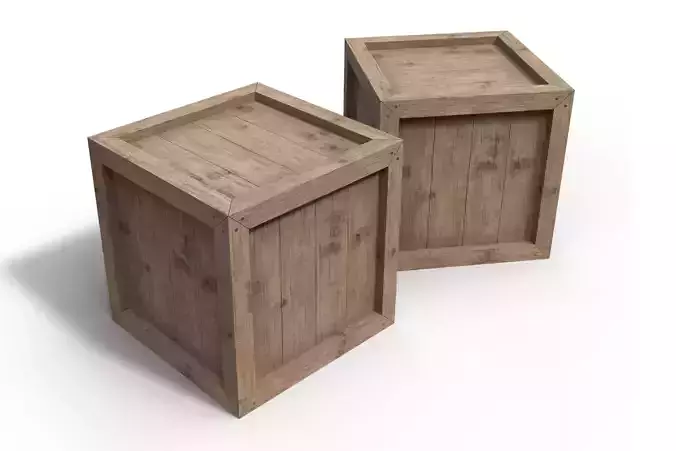 Wooden Crate 3D 