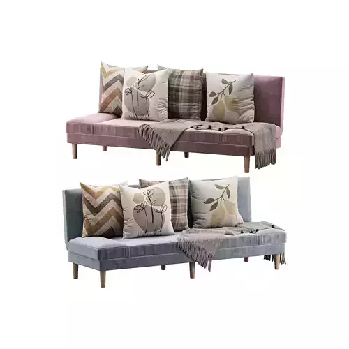 Armless Foldable Convertible Sofa