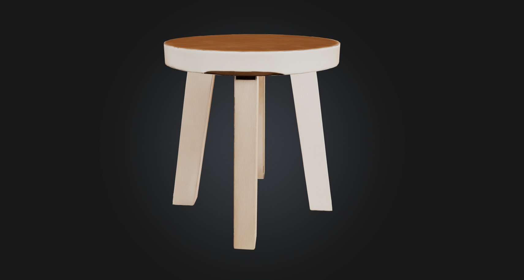 stool Low-poly 3D model_5