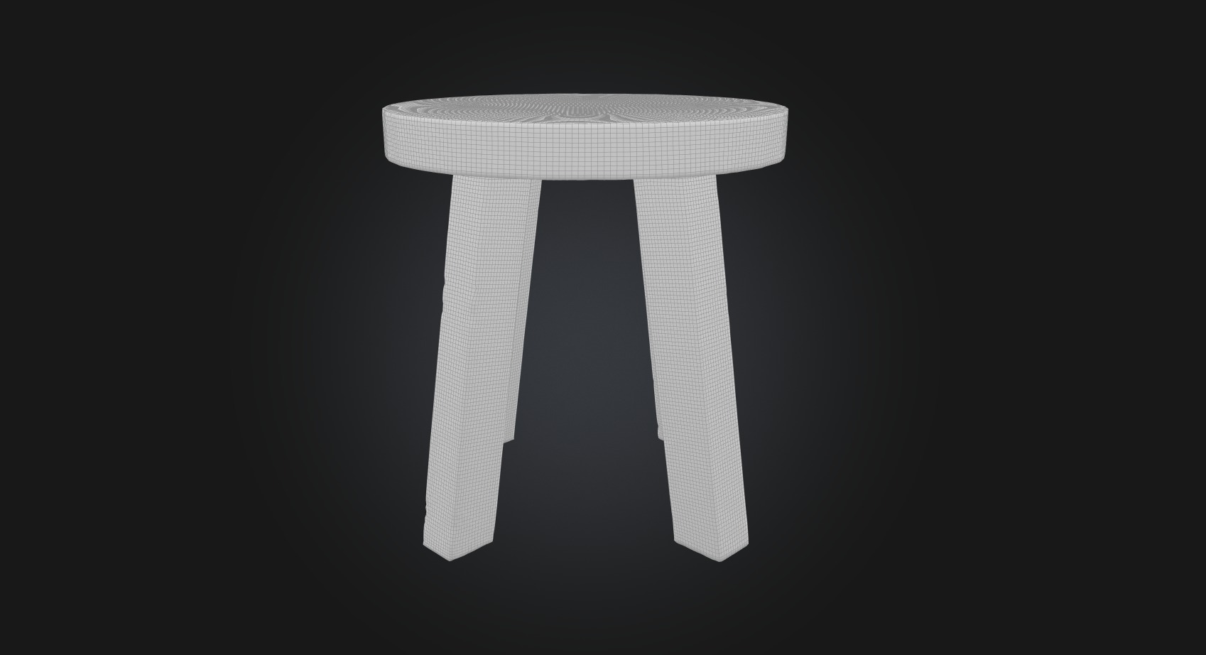 stool Low-poly 3D model_6