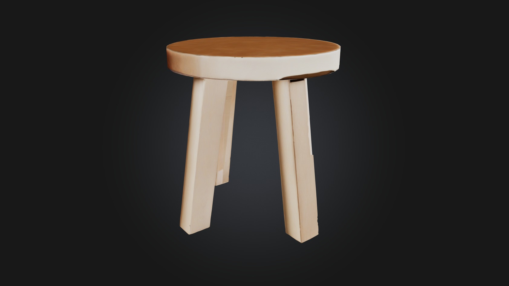 stool Low-poly 3D model_3