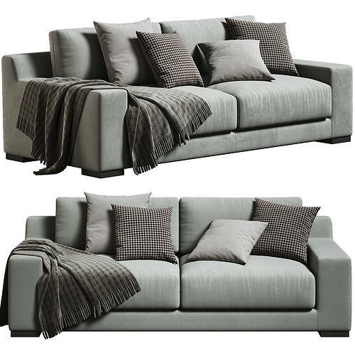 West Elm Dalton 2 Seats 02 3D model