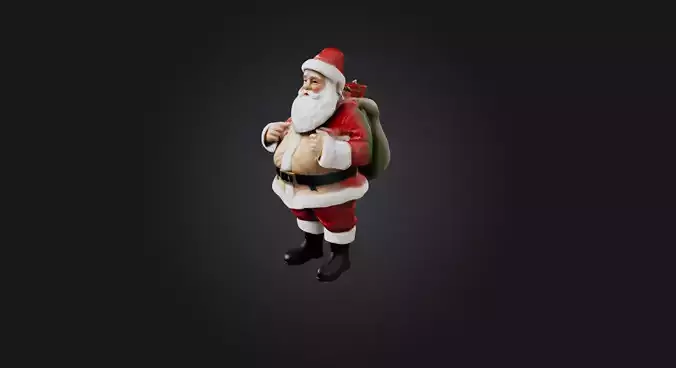 father christmas  Low-poly 3D model