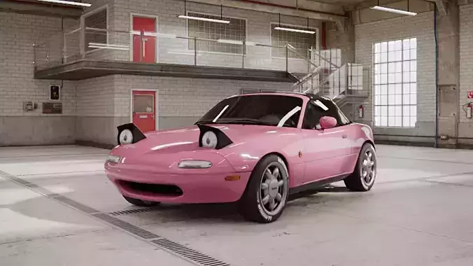 Mazda MX5 1989 - Car Classic Low-poly 3D model