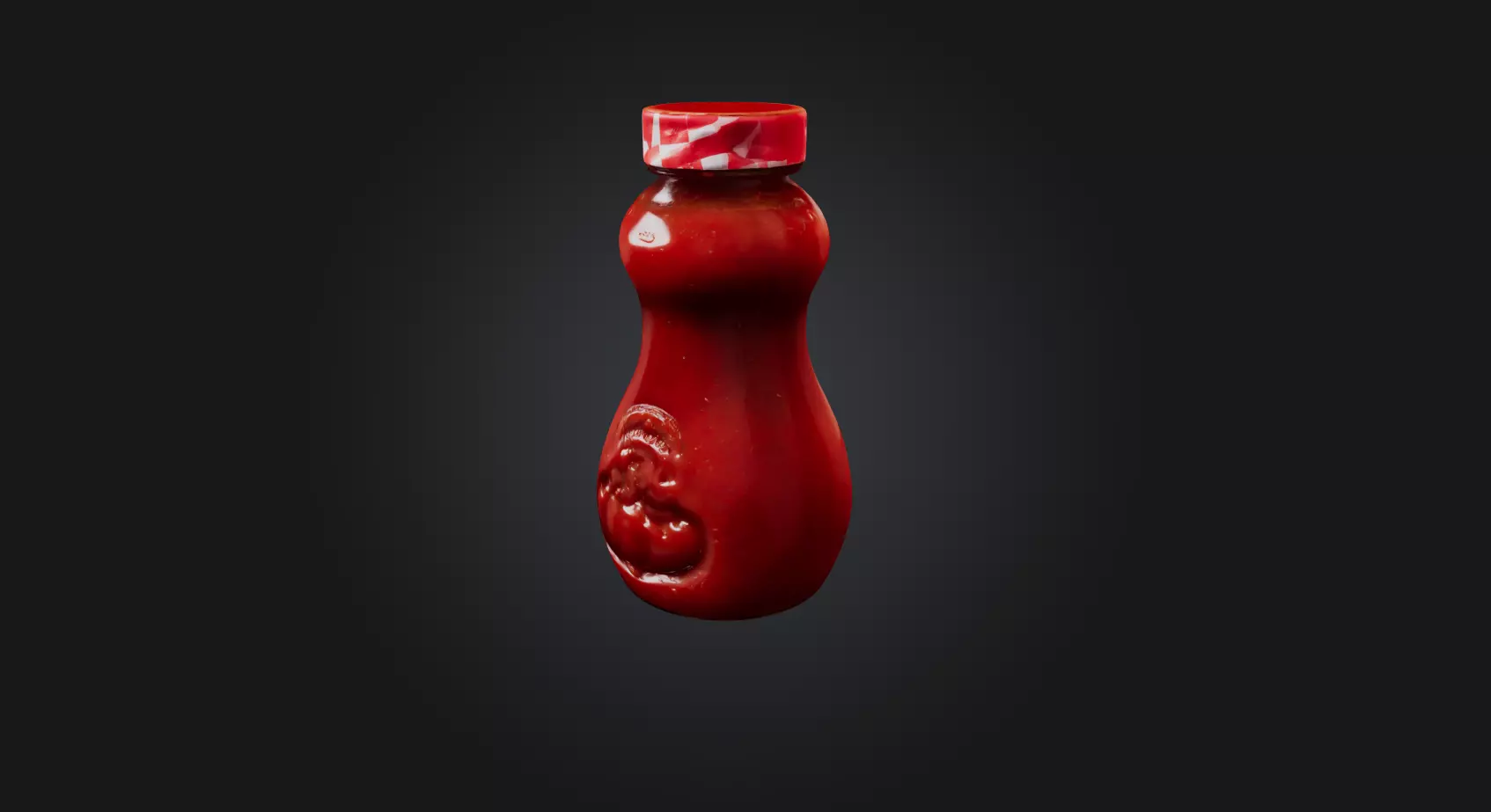 ketchup  Low-poly 3D model_0