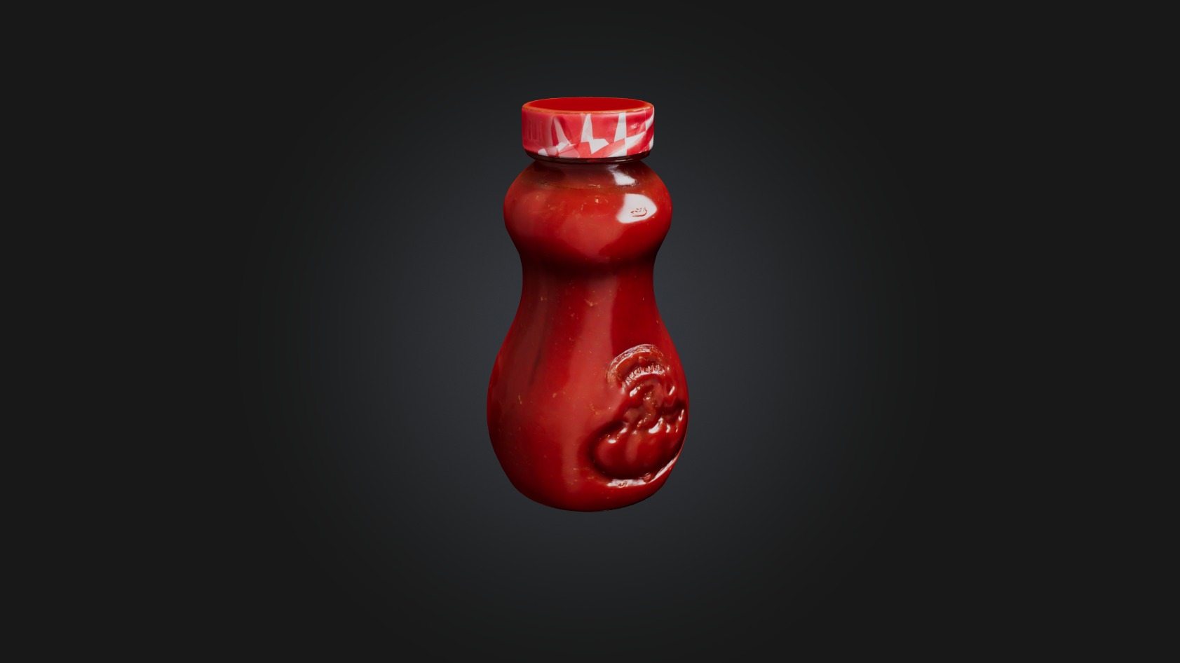 ketchup  Low-poly 3D model_1