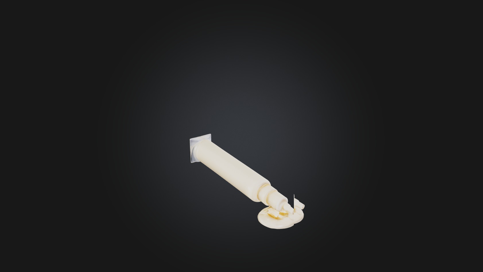 cream medicine Low-poly 3D model_3