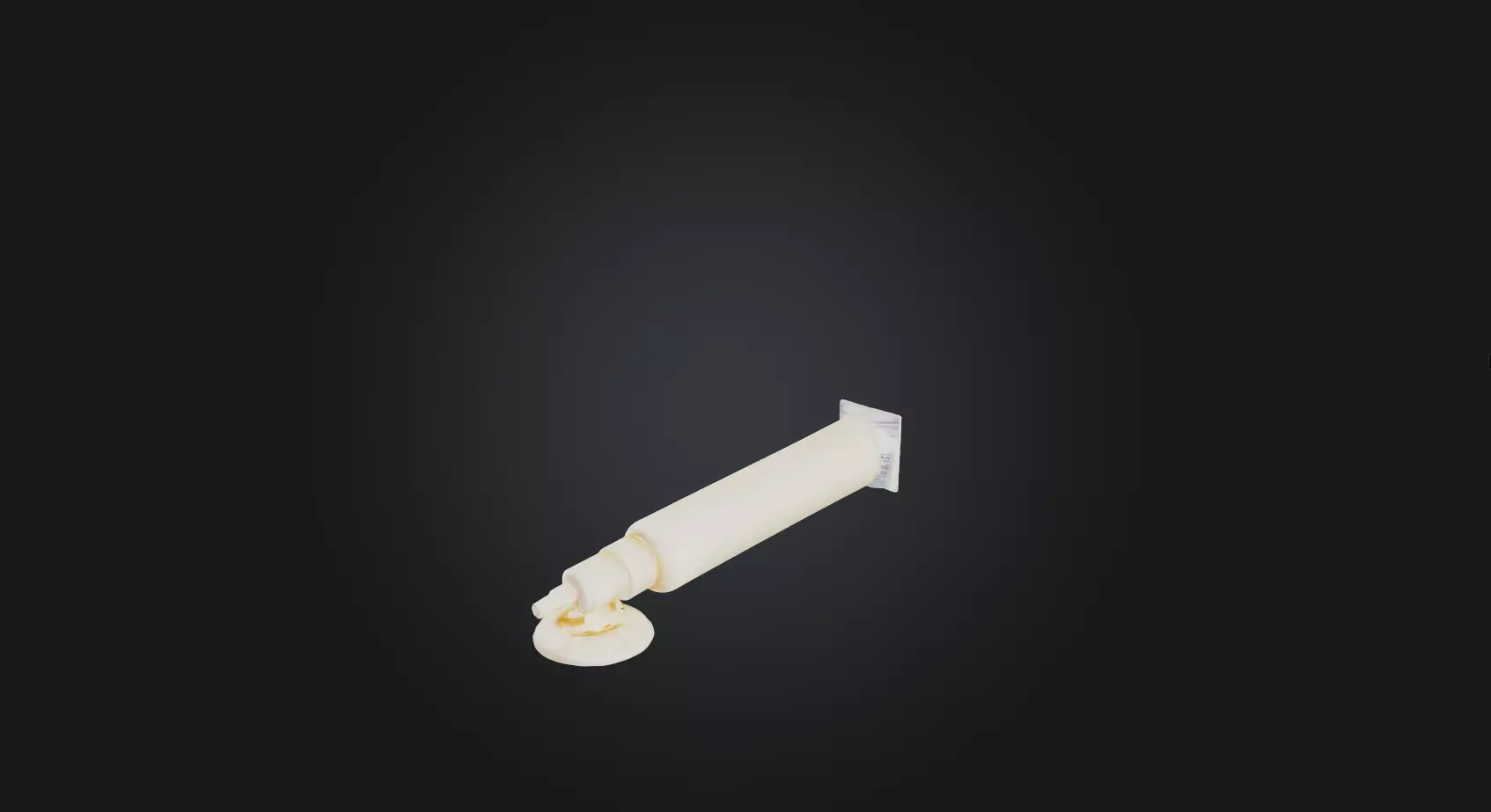 cream medicine Low-poly 3D model_0