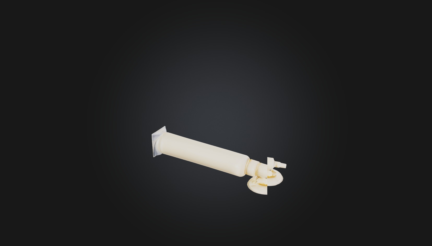 cream medicine Low-poly 3D model_2