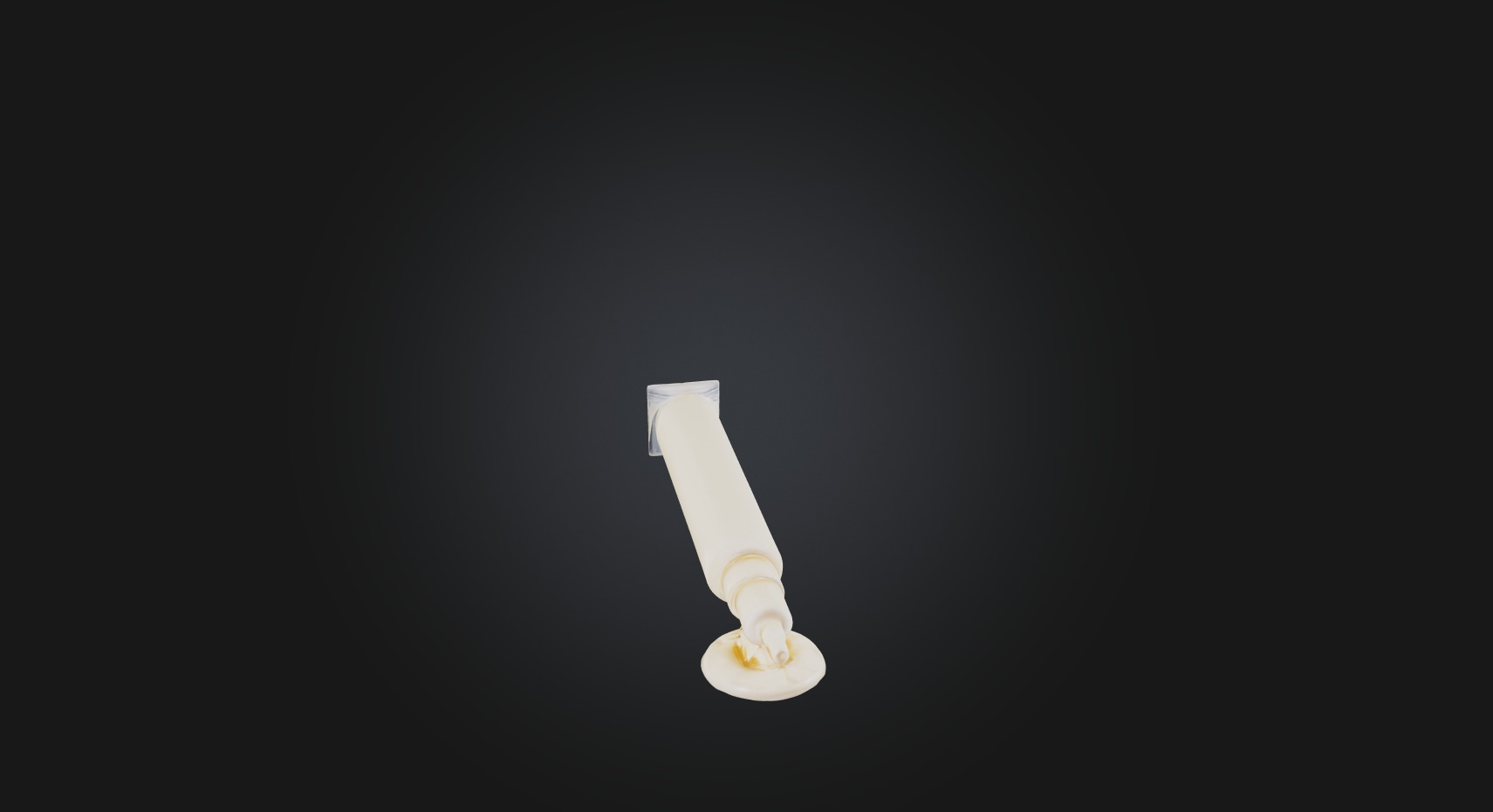 cream medicine Low-poly 3D model_4