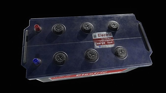 Cargo Battery Low-poly 3D model 3