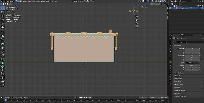 Cargo Battery Low-poly 3D model 6