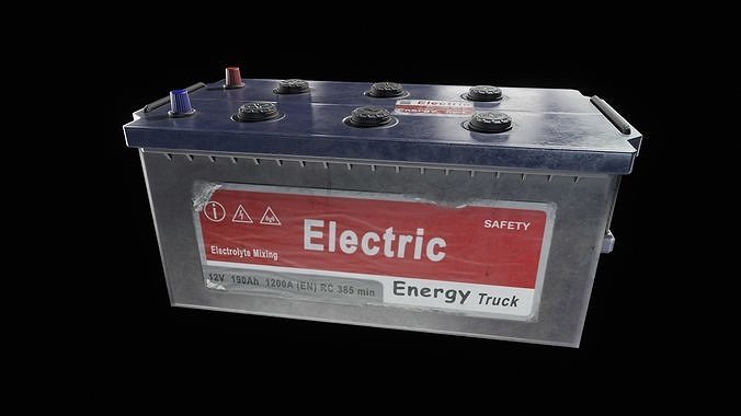 Cargo Battery Low-poly 3D model 2