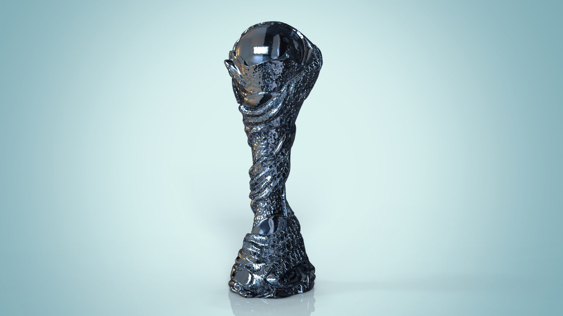 Arab Gulf cup trophy award  3D model_4