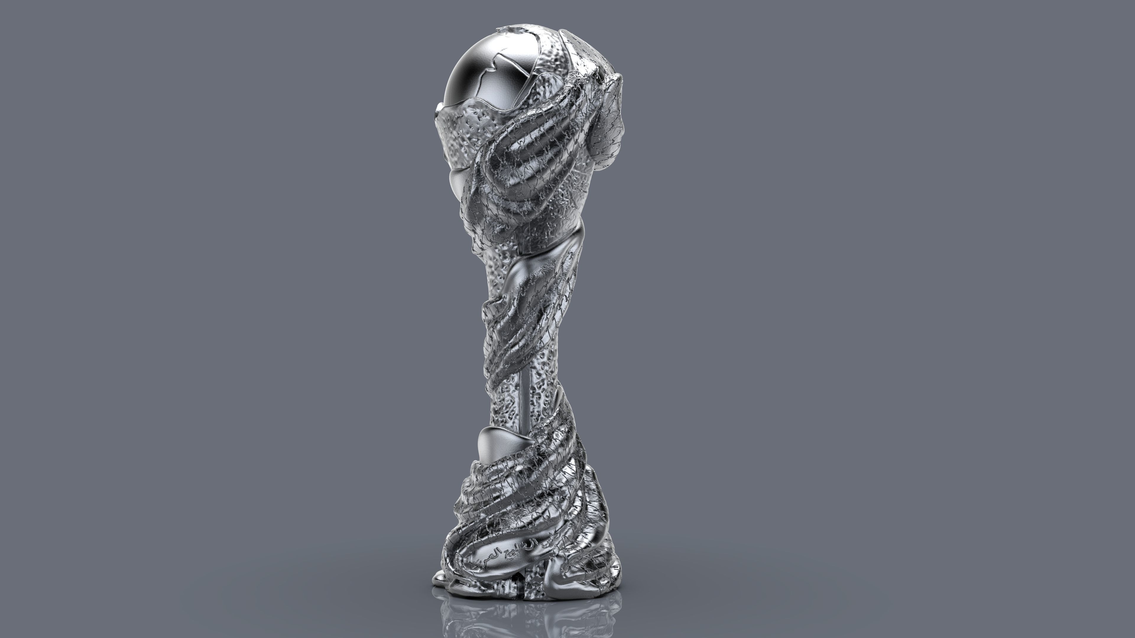 Arab Gulf cup trophy award  3D model_2