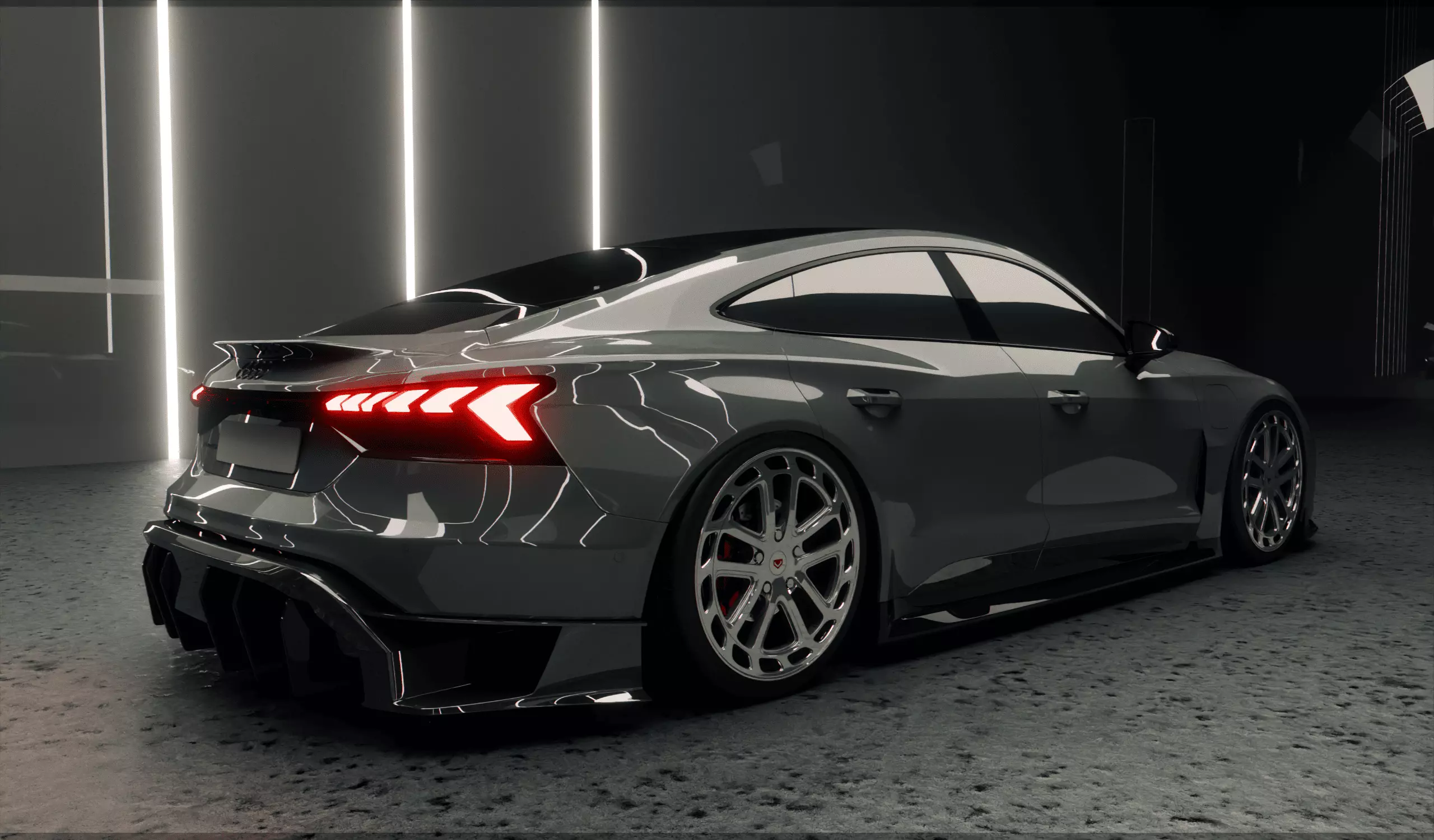 High-Detail Audi e-tron with Custom Body Kit 3D model