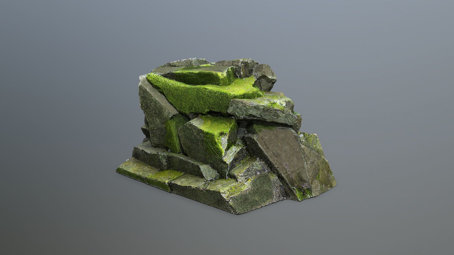 rocks  Low-poly 3D model_1