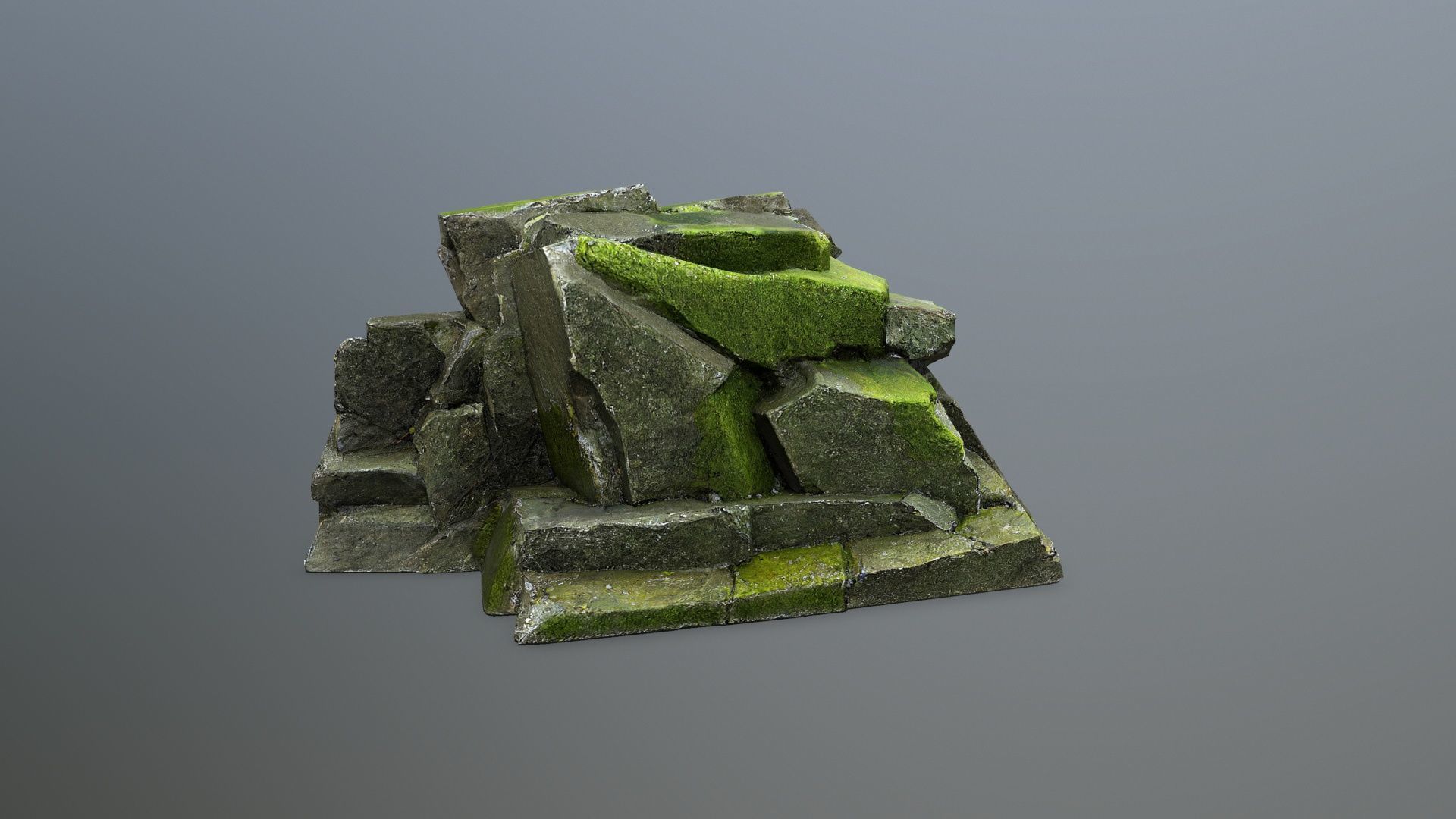 rocks  Low-poly 3D model_8