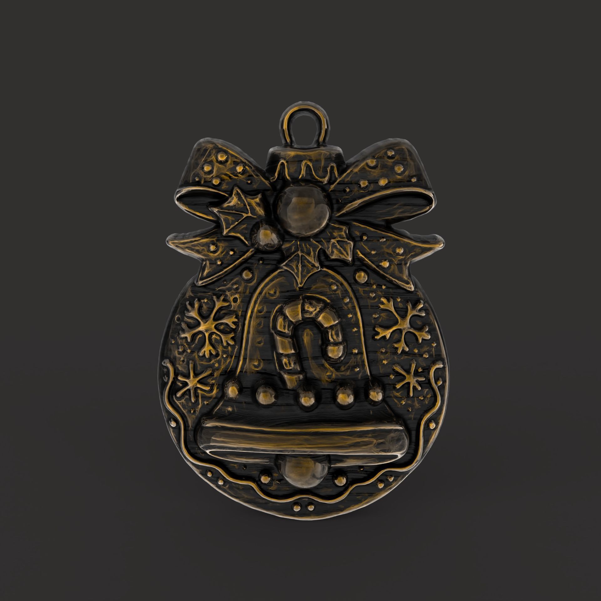 christmasbell cookie decor 3D print model_3