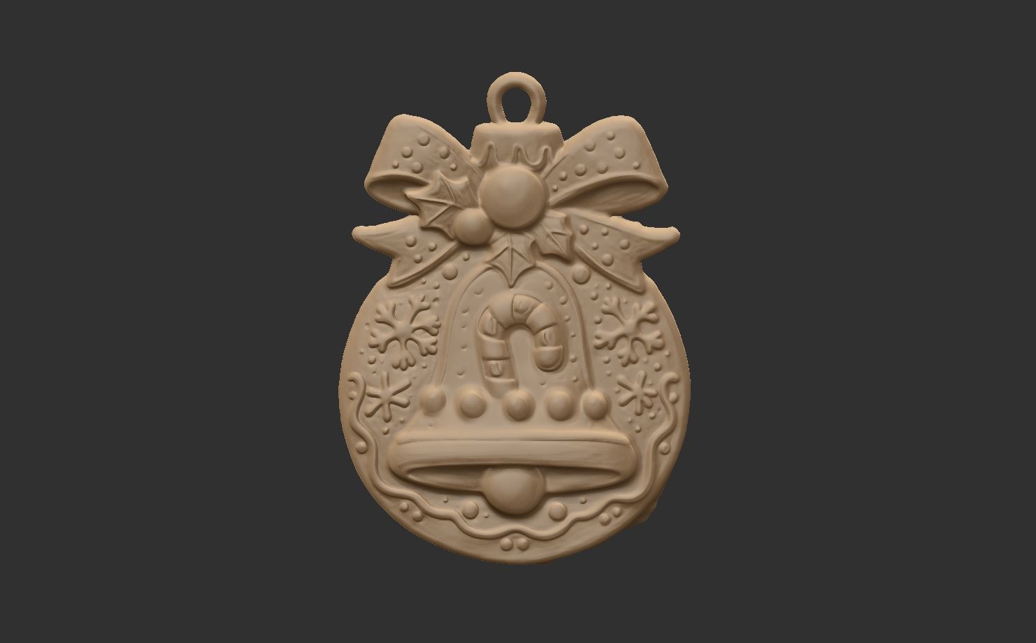 christmasbell cookie decor 3D print model_7