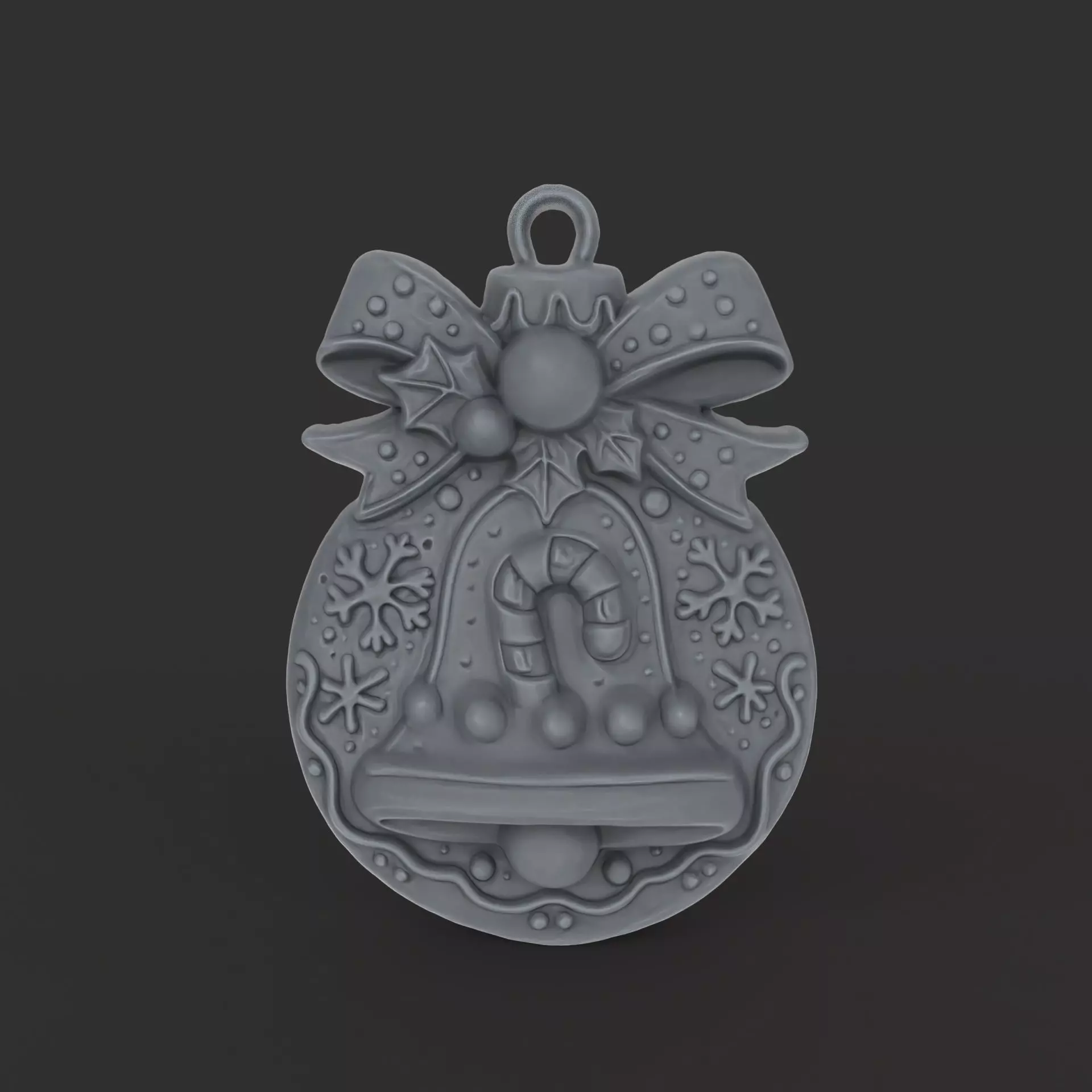 christmasbell cookie decor 3D print model_0