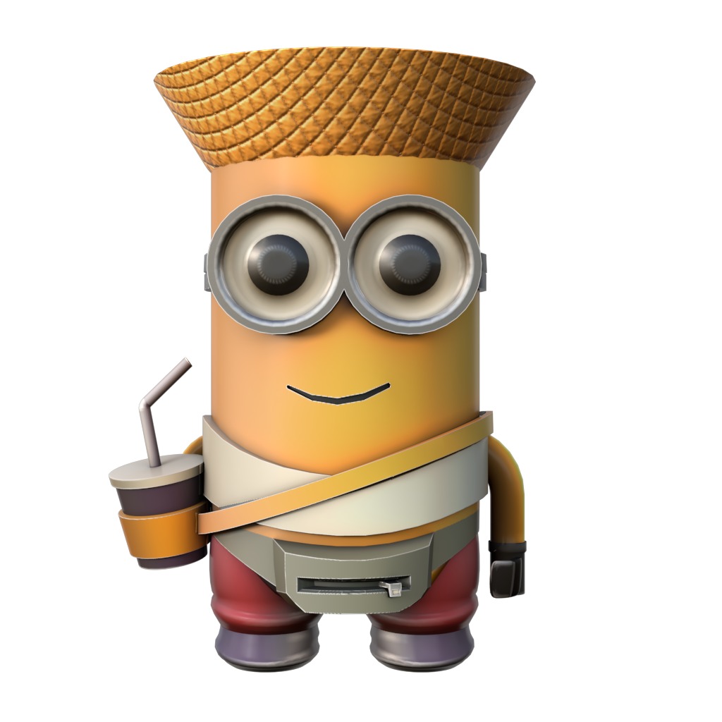 Minion Cartoon 3D Model  Stylized PBR Game Character  3D model_1