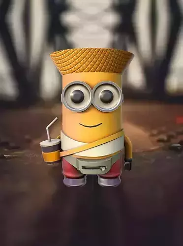 Minion Cartoon 3D Model  Stylized PBR Game Character  3D model