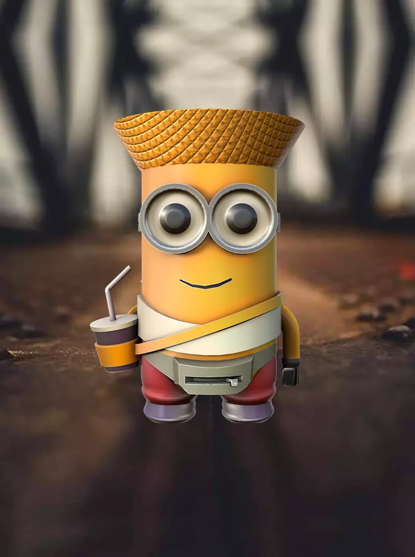 Minion Cartoon 3D Model  Stylized PBR Game Character  3D model_0