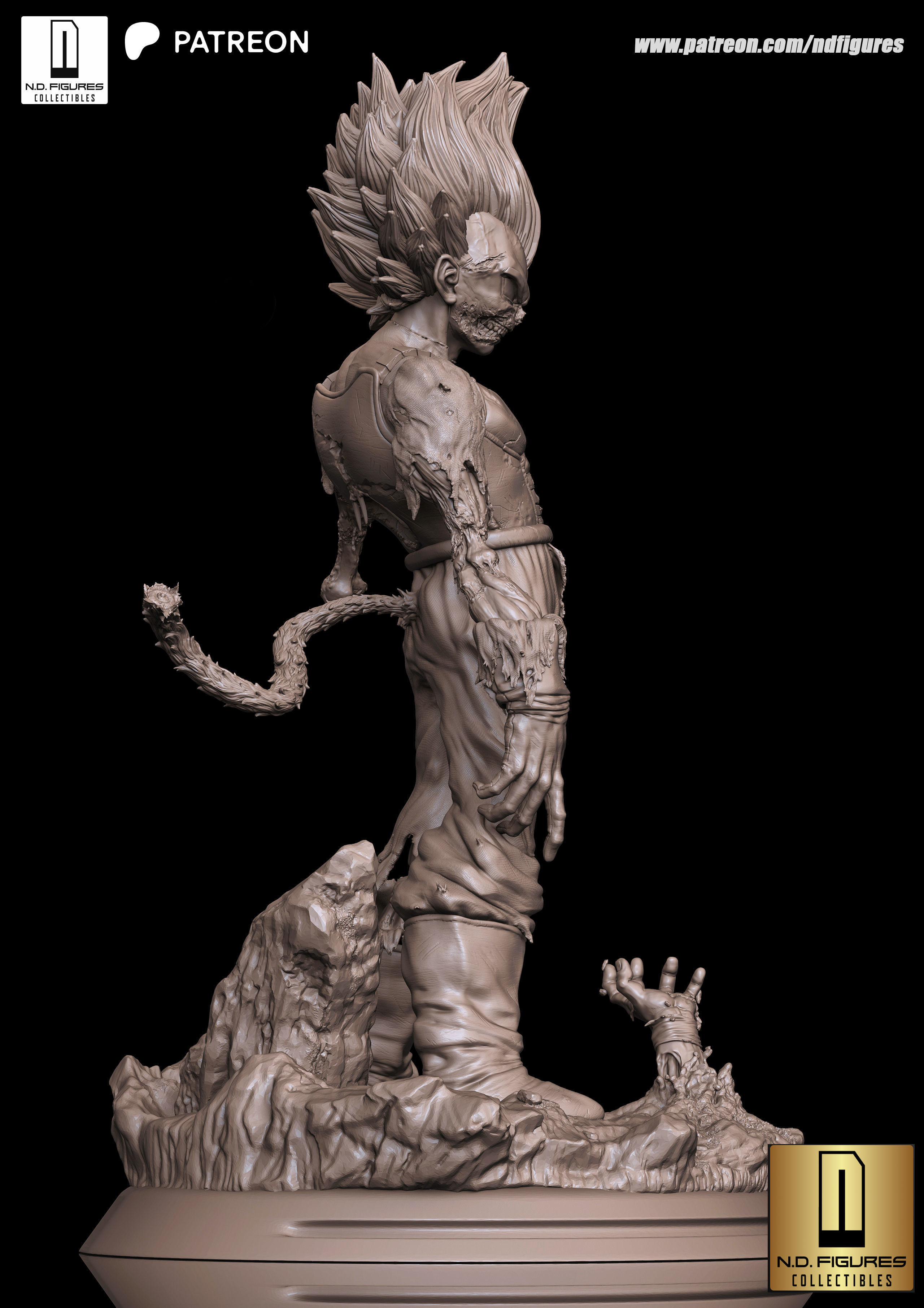 Vegeta Zumbi 3D print model_8