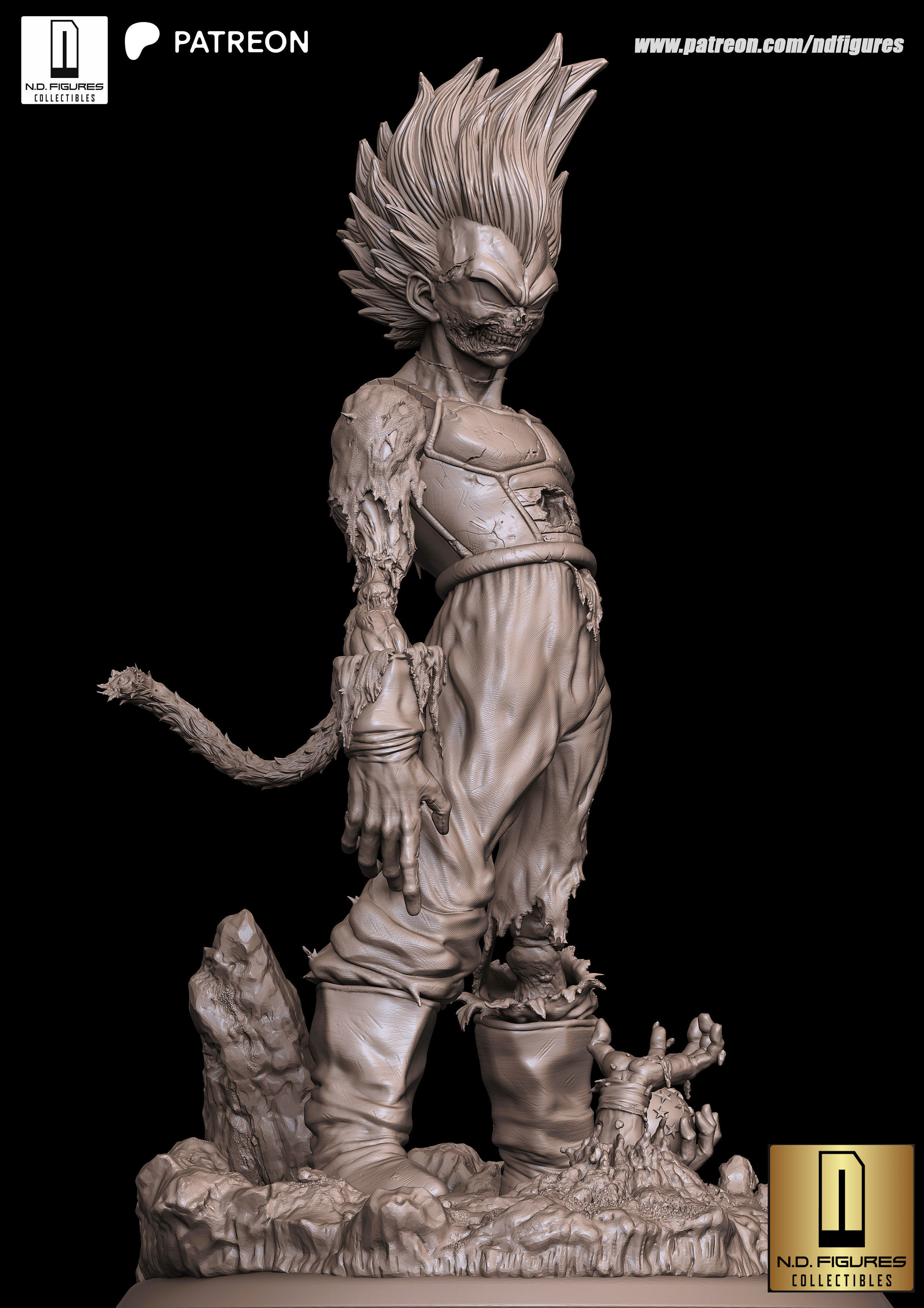 Vegeta Zumbi 3D print model_10
