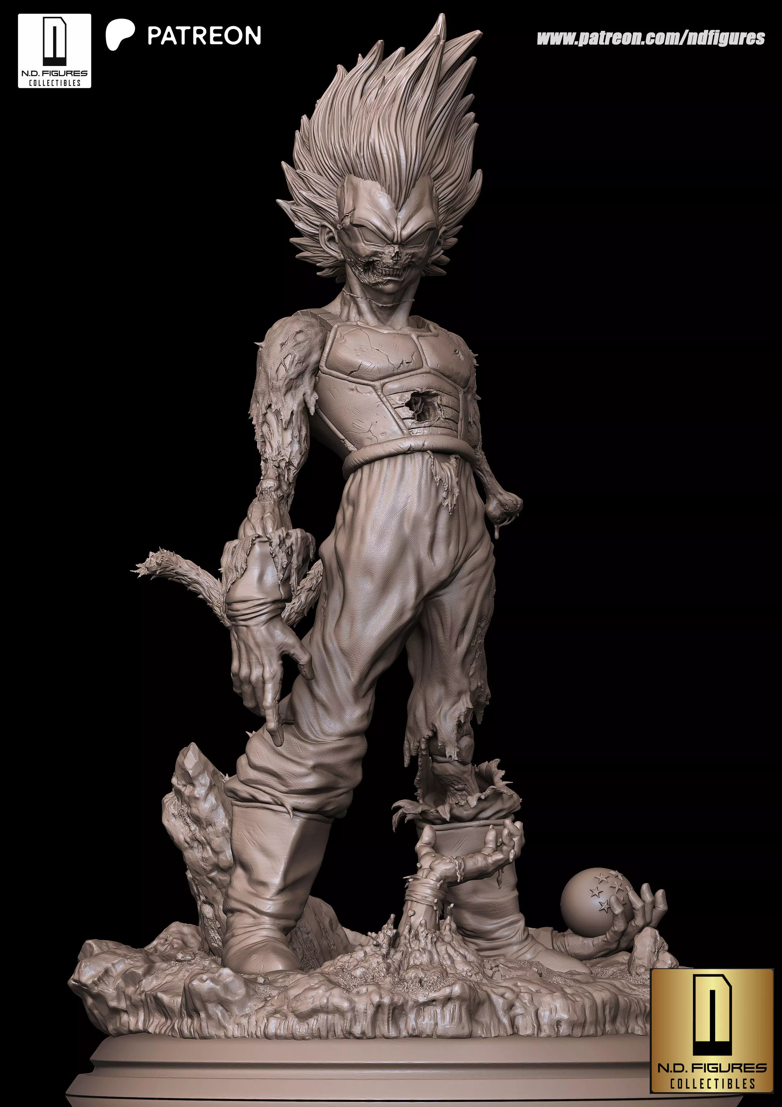 Vegeta Zumbi 3D print model_0