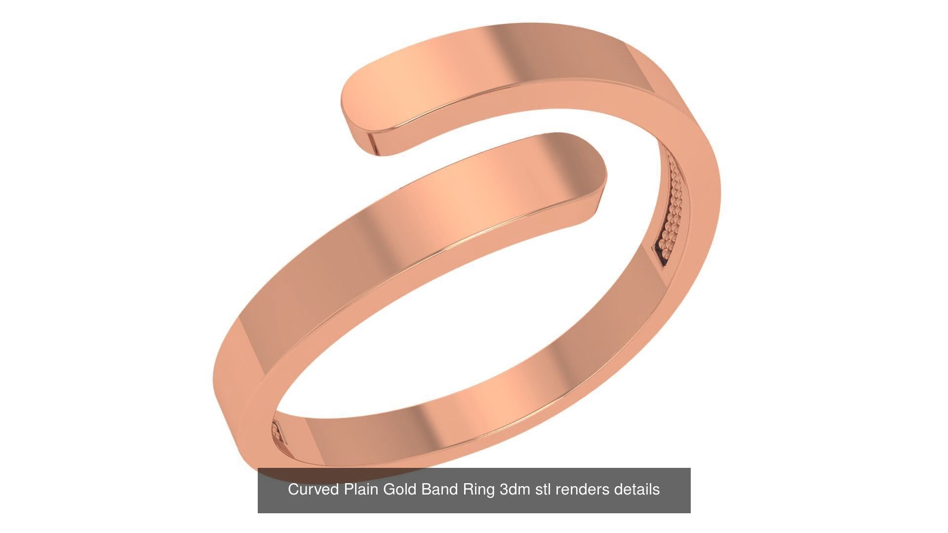 9 Curved Wire Diamond Band Ring 3dm stl obj renders details 3D Model Collection_8