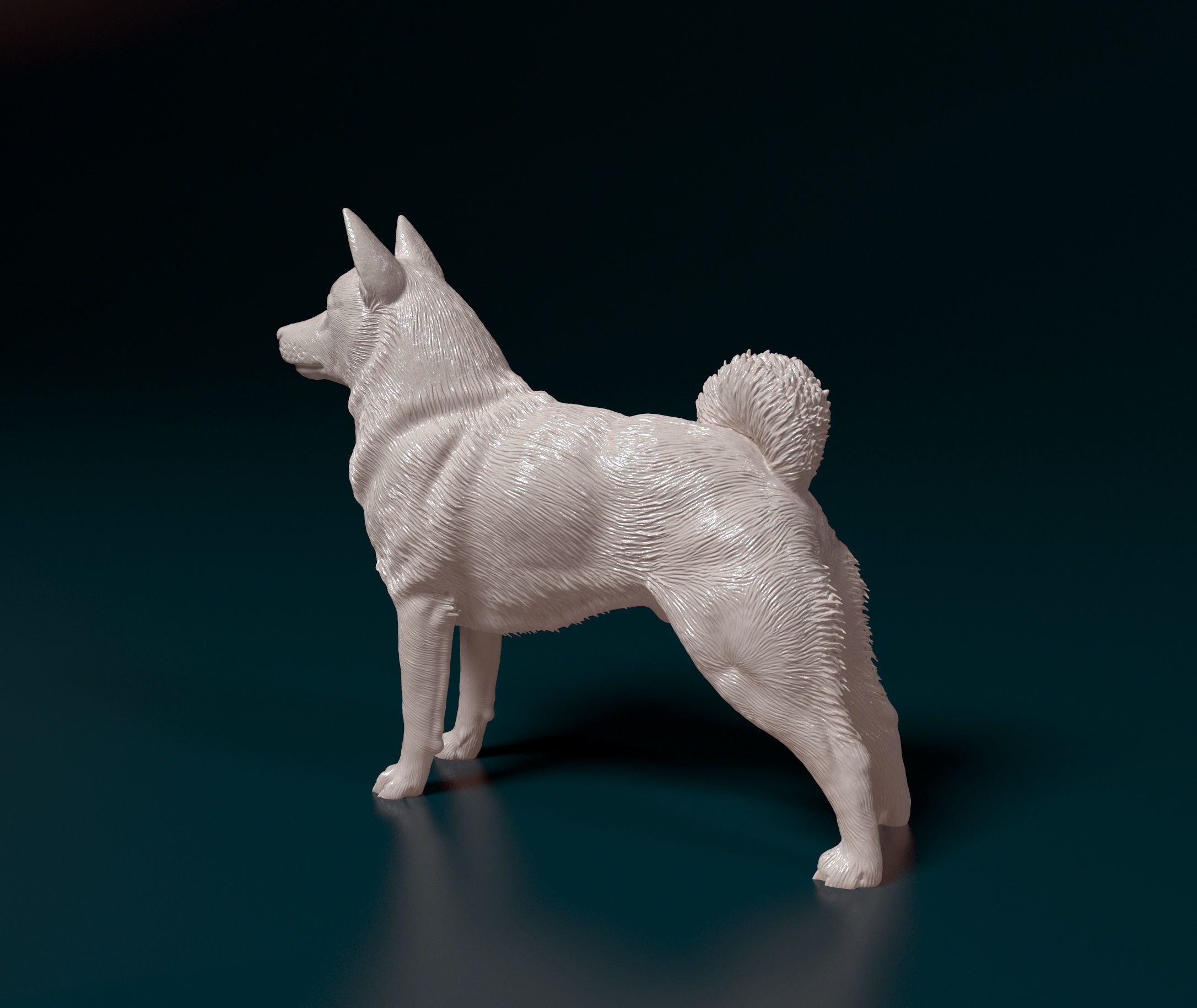 Norwegian Elhound 3D print model_4