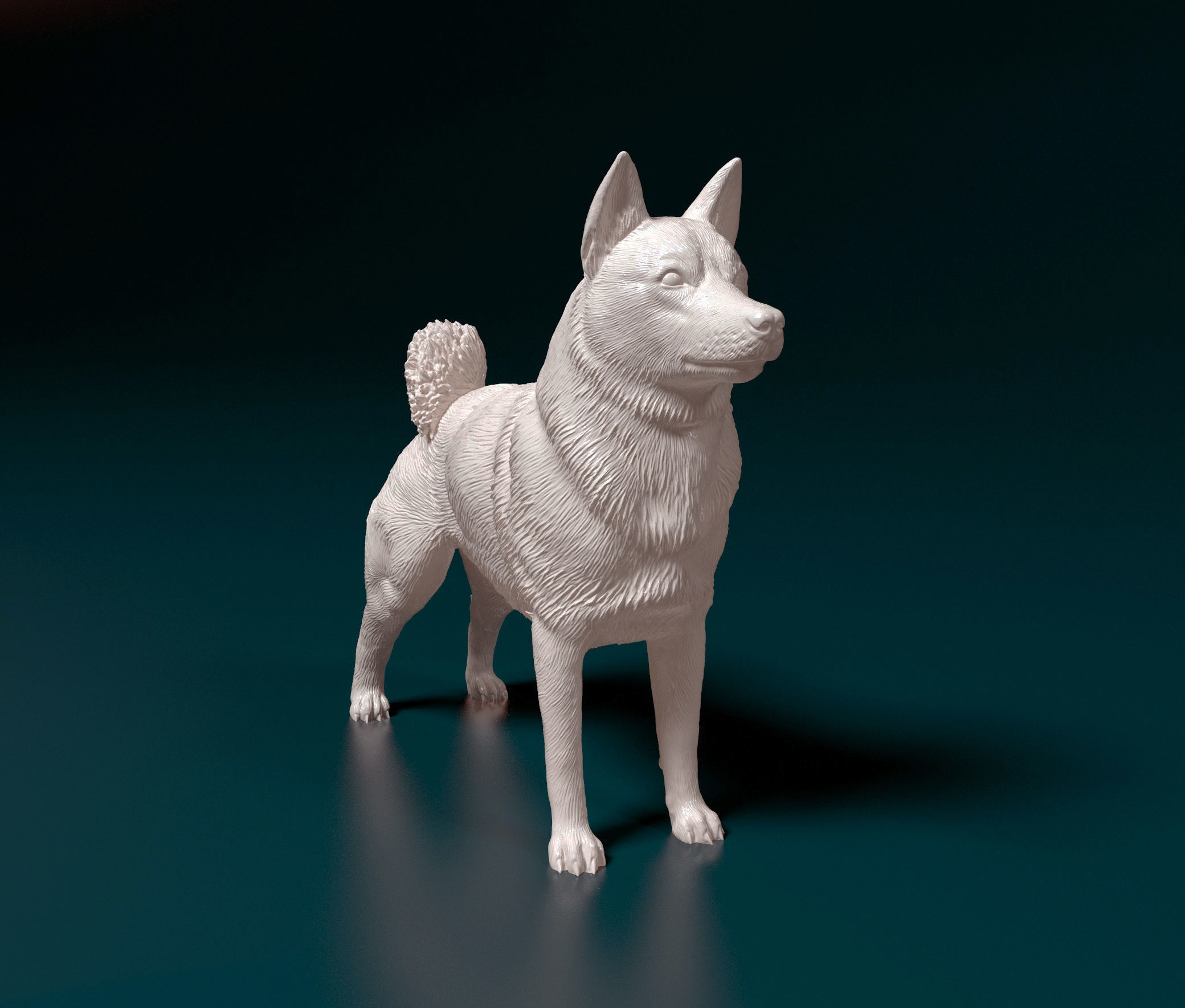 Norwegian Elhound 3D print model_1