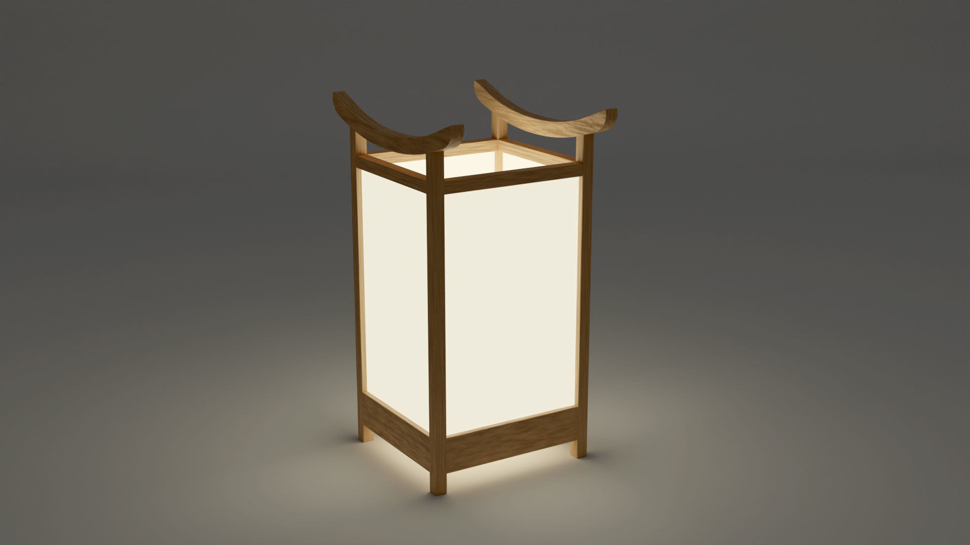 Light Lamp Traditional Asian Style 3D Model Low-poly 3D model_24