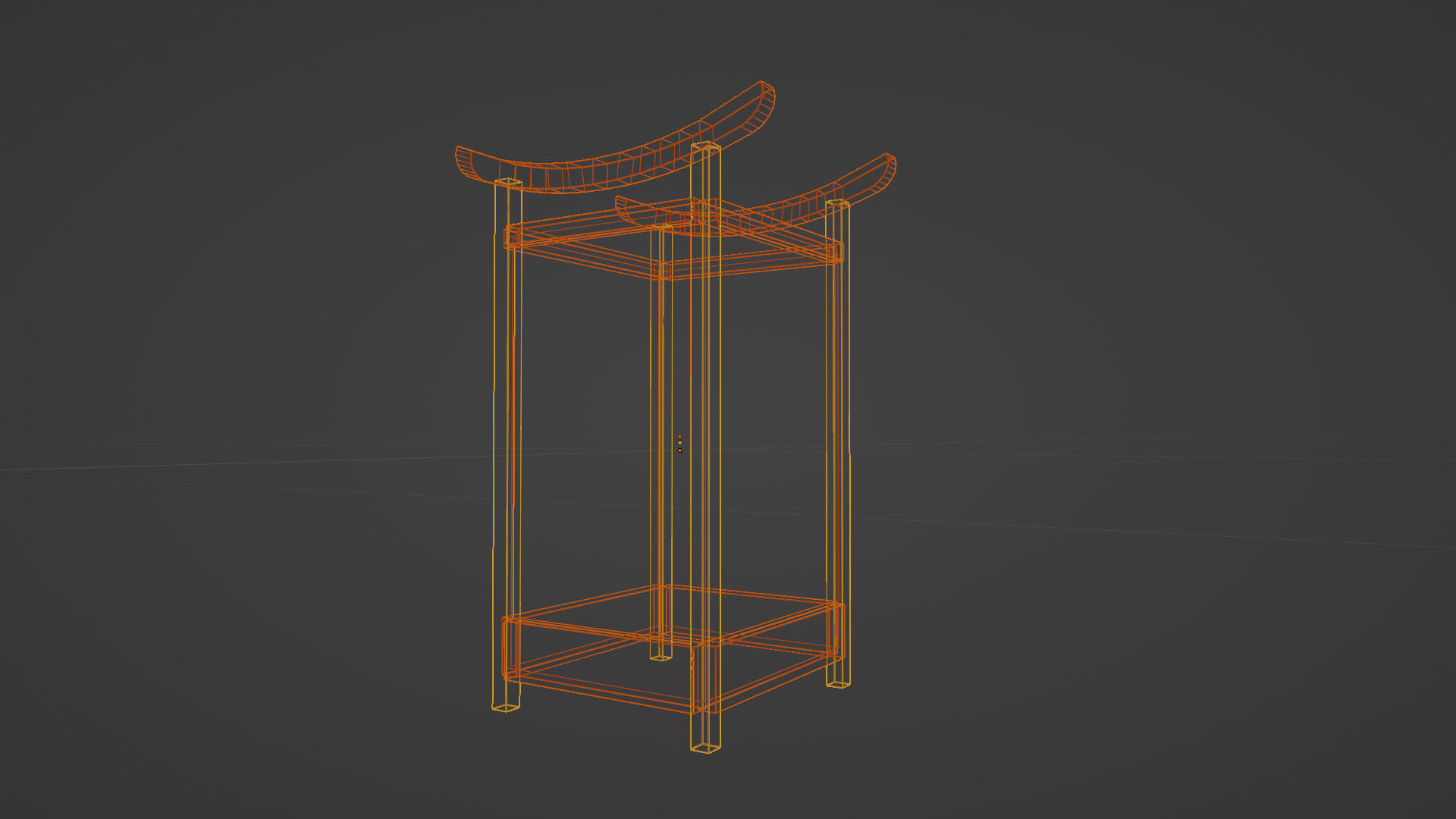 Light Lamp Traditional Asian Style 3D Model Low-poly 3D model_14