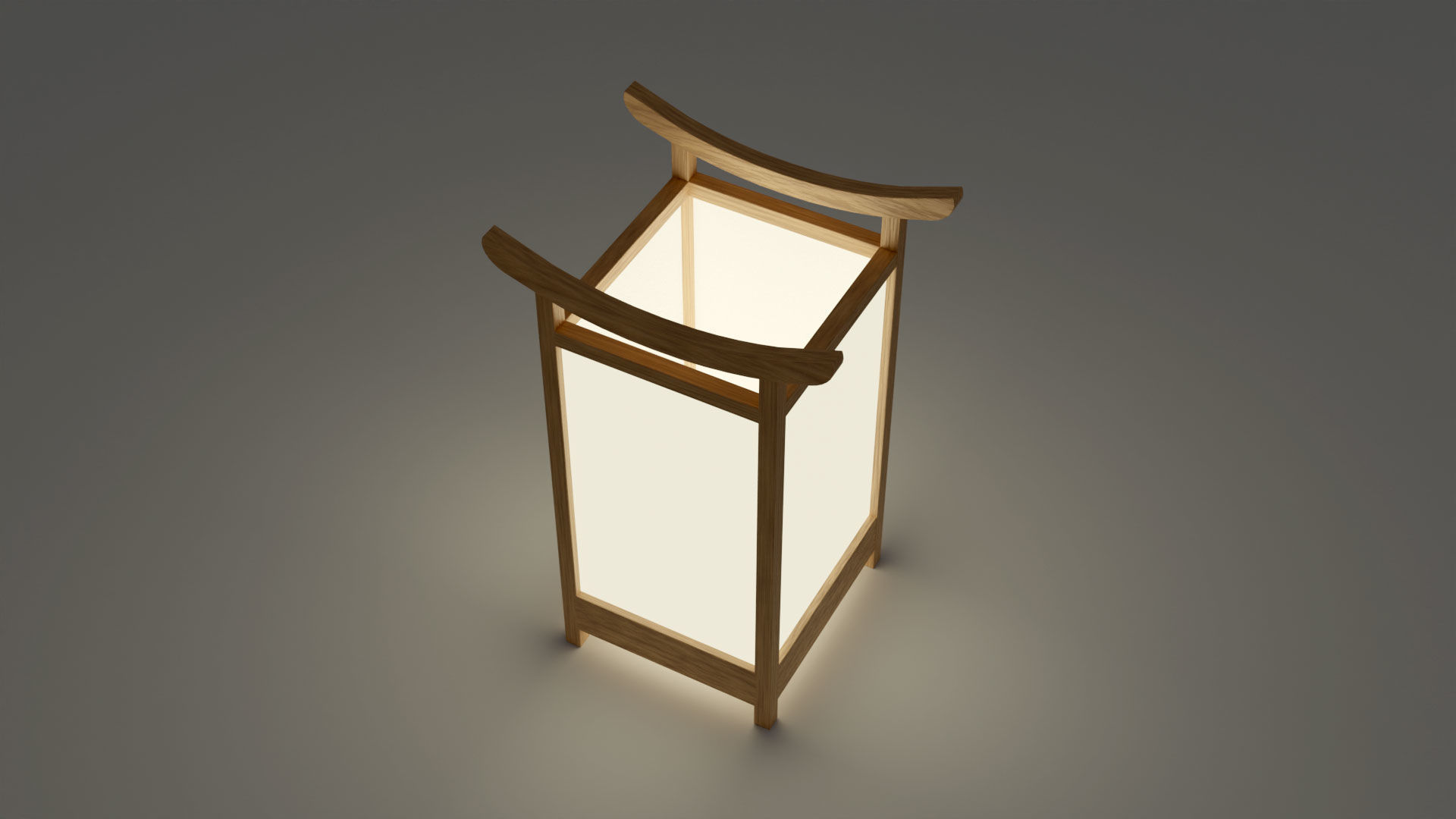 Light Lamp Traditional Asian Style 3D Model Low-poly 3D model_26