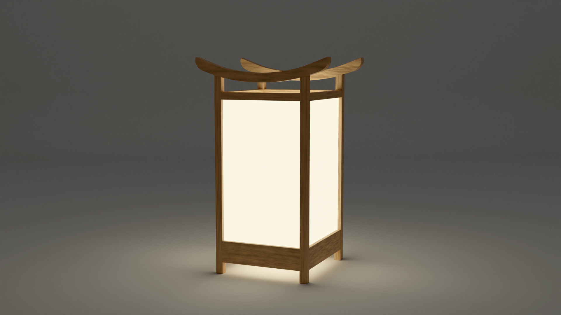 Light Lamp Traditional Asian Style 3D Model Low-poly 3D model_22