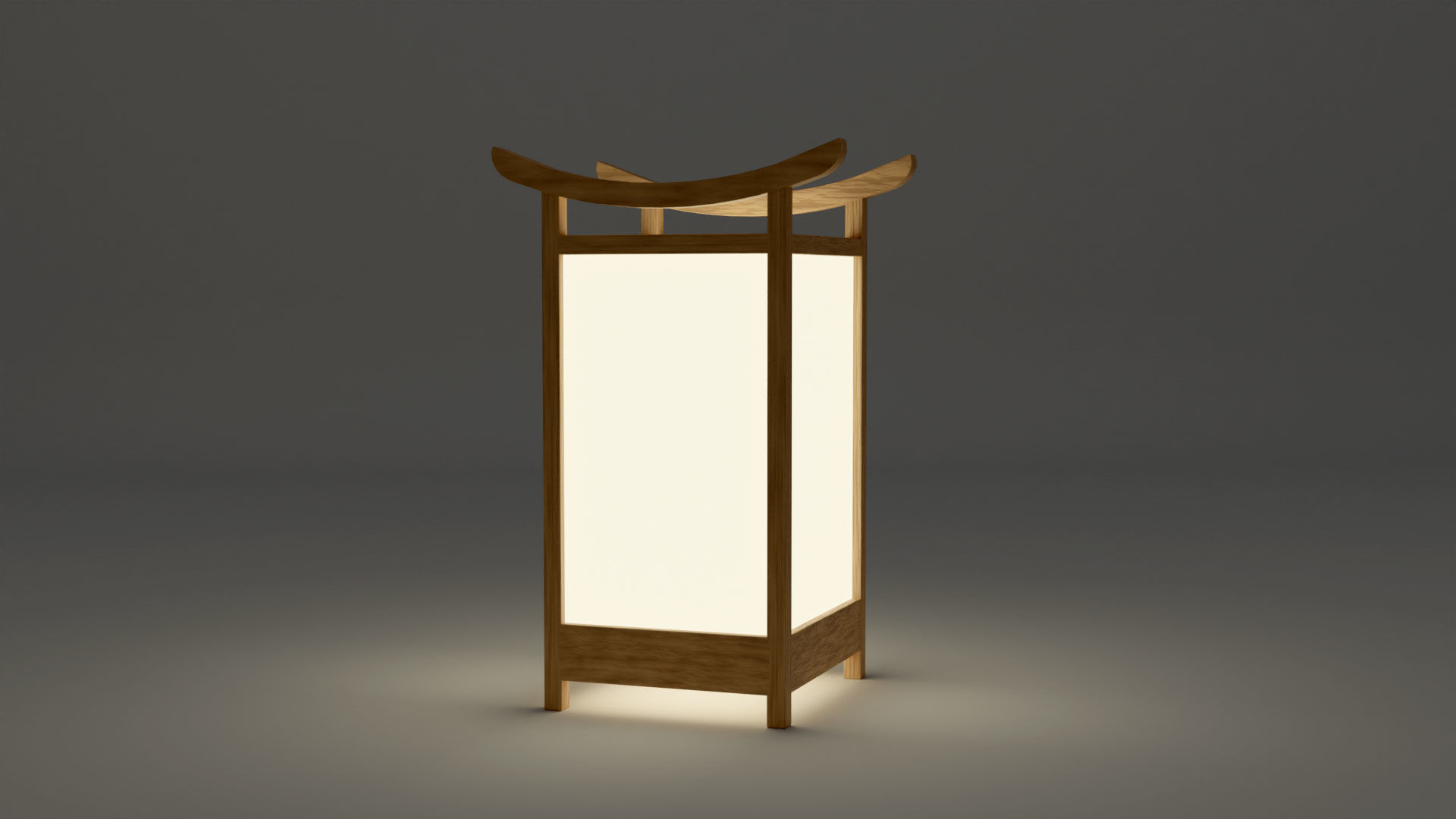 Light Lamp Traditional Asian Style 3D Model Low-poly 3D model_21