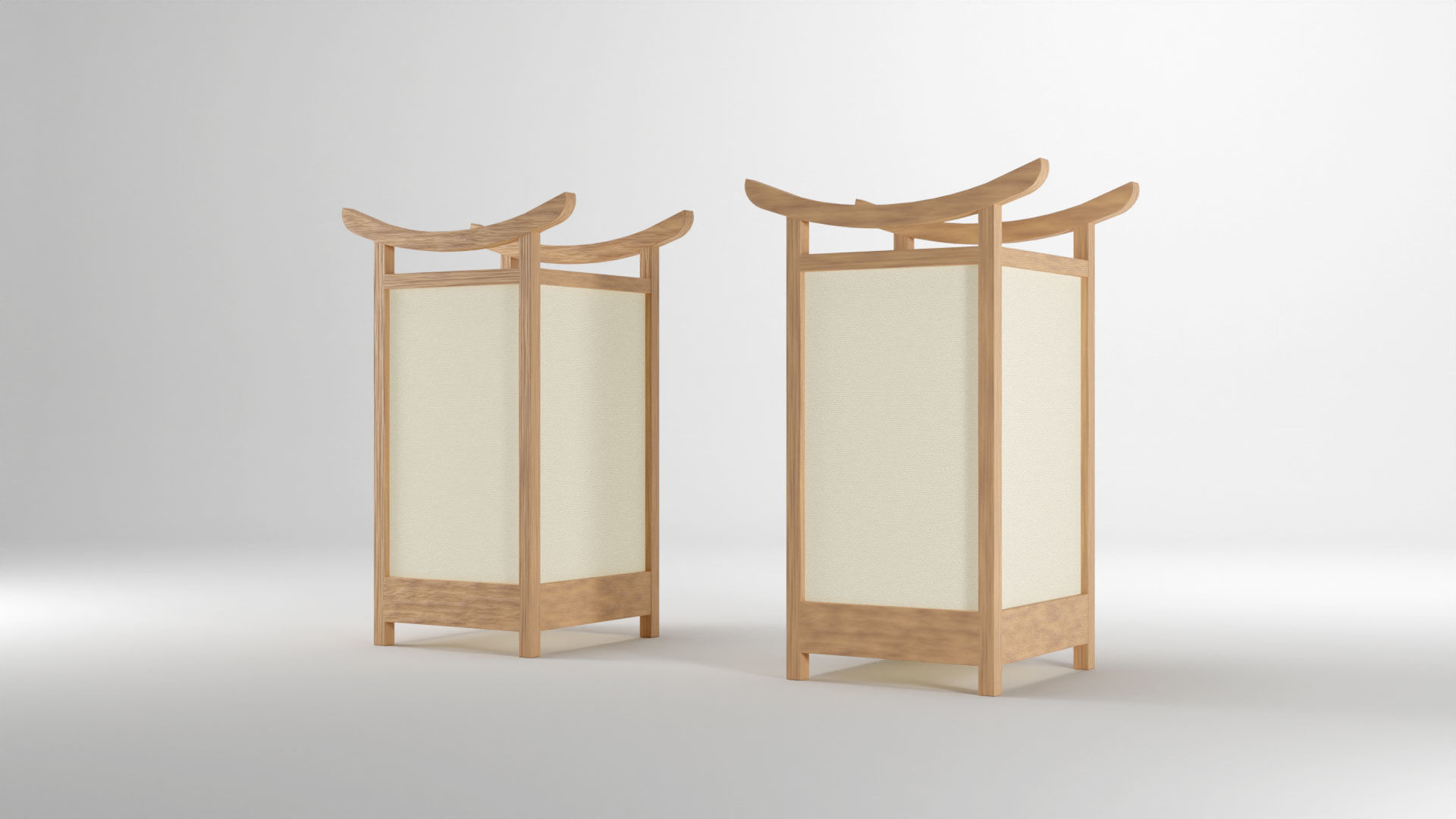Light Lamp Traditional Asian Style 3D Model Low-poly 3D model_3
