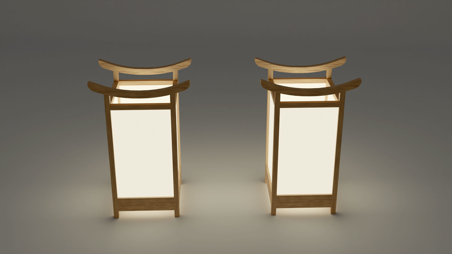 Light Lamp Traditional Asian Style 3D Model Low-poly 3D model_29
