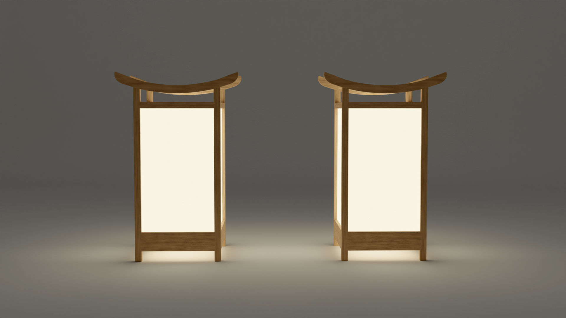 Light Lamp Traditional Asian Style 3D Model Low-poly 3D model_28